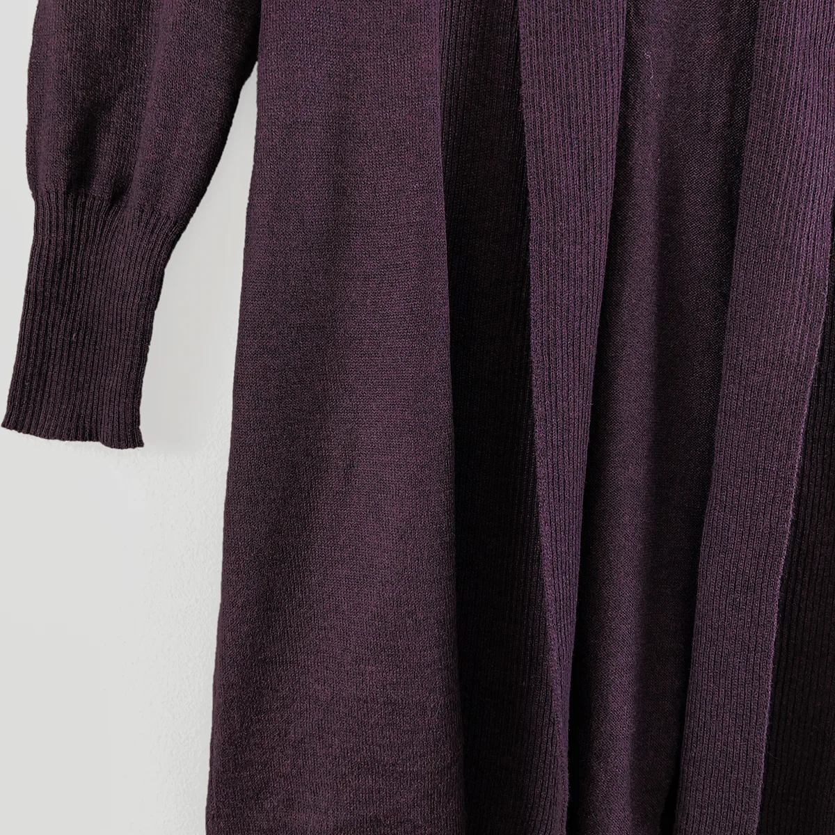 Womens Long Open Front Knit Lightweight Soft Cardigan Coat - Image 5
