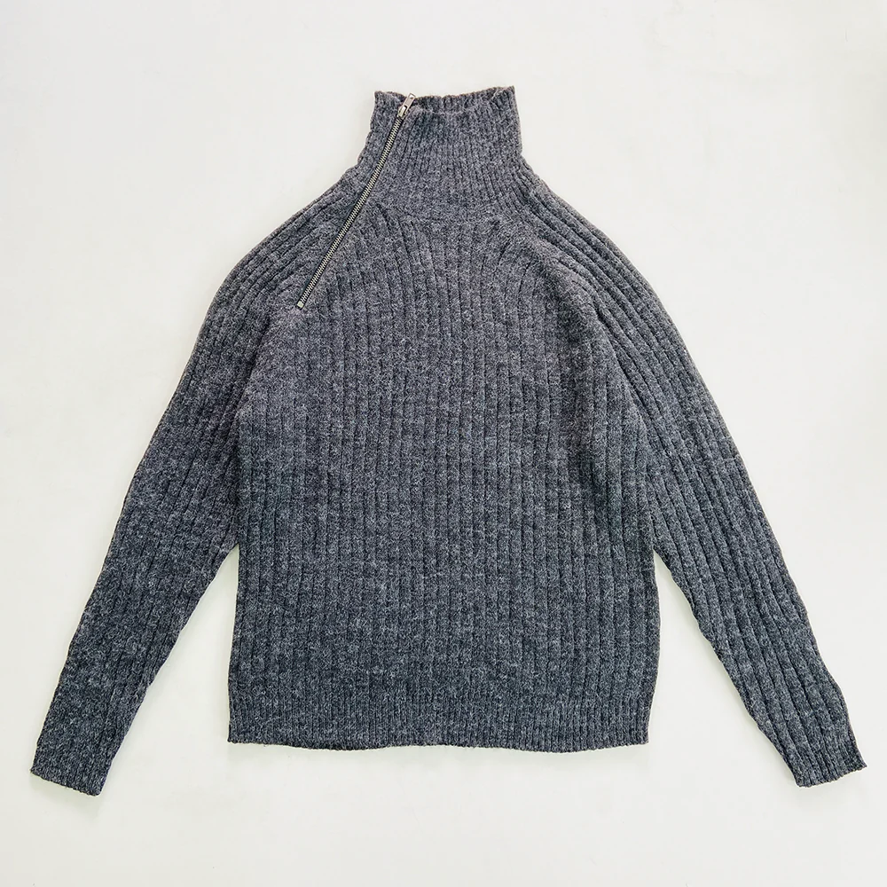 Womens Long Sleeve High Neck Ribbed Jumper Sweater - Image 14