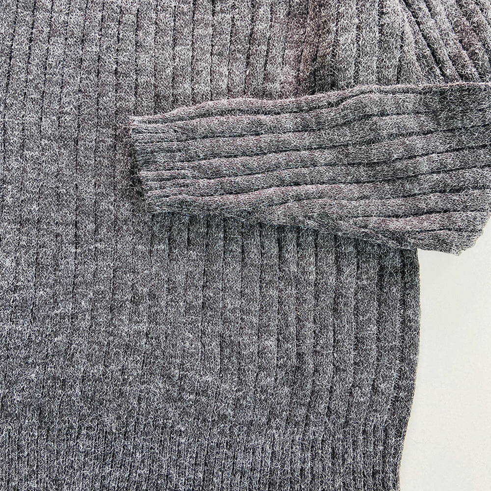 Womens Long Sleeve High Neck Ribbed Jumper Sweater - Image 5