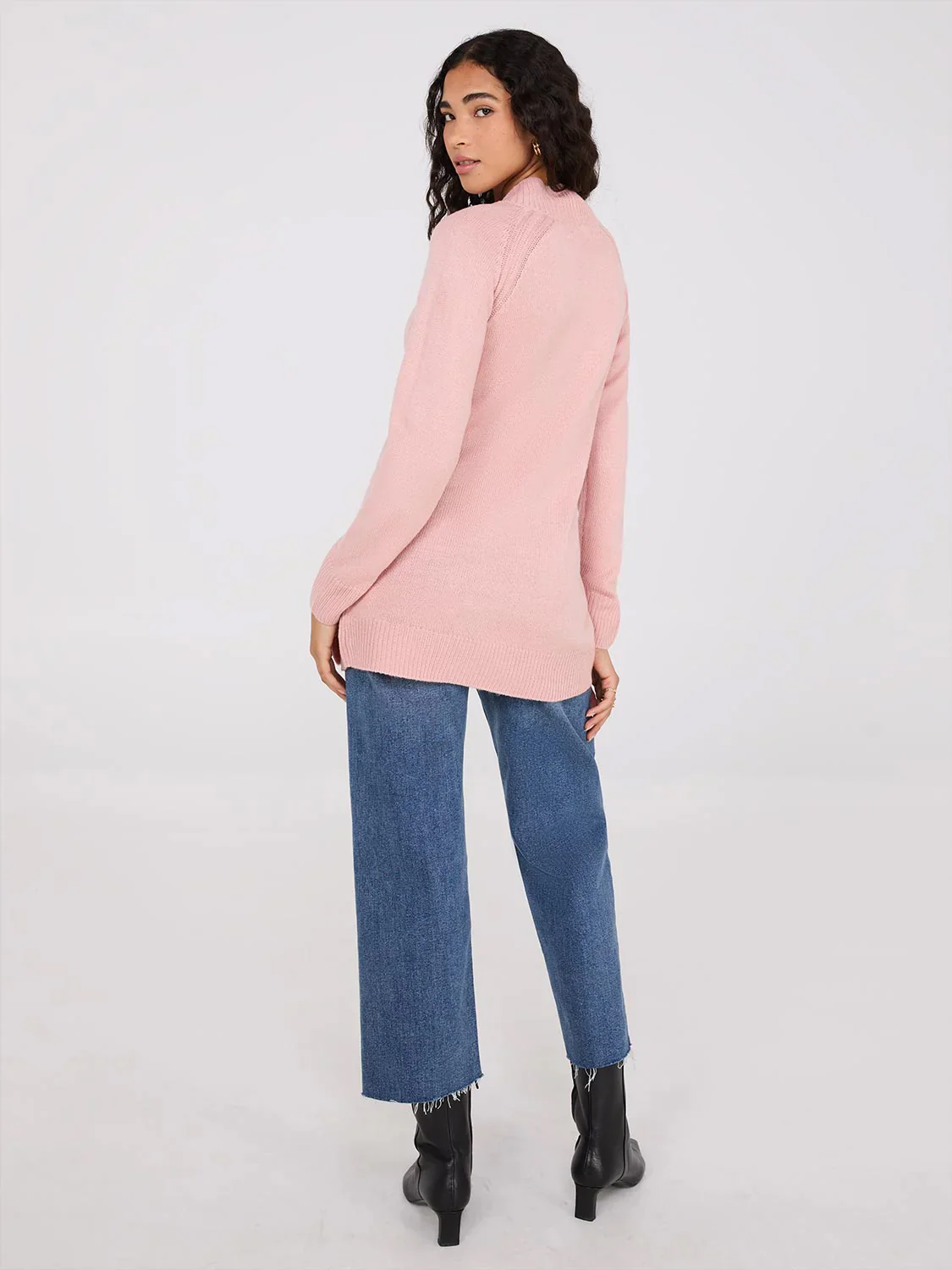 Womens Long Sleeve Mock Neck Sweater - Image 6