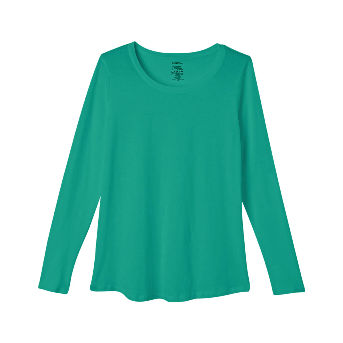 Womens Long Sleeve Round Neck Cotton Blend T-shirt - Image 10