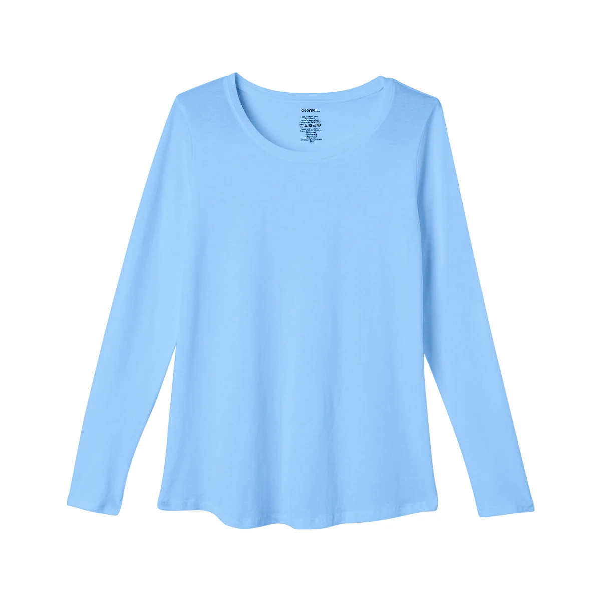Womens Long Sleeve Round Neck Cotton Blend T-shirt - Image 12