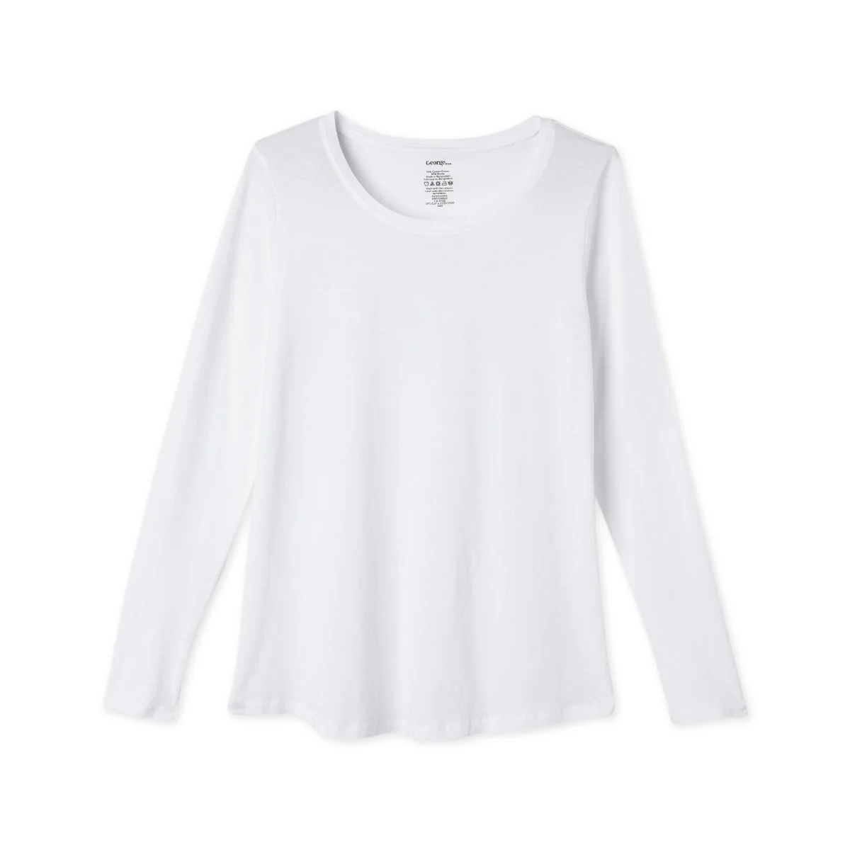Womens Long Sleeve Round Neck Cotton Blend T-shirt - Image 13