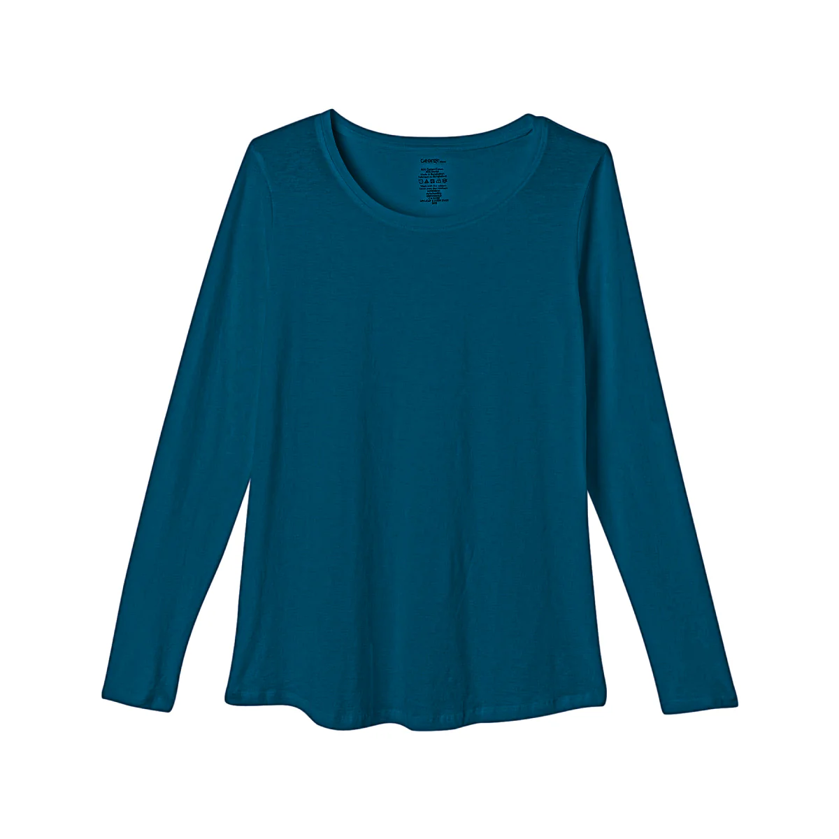 Womens Long Sleeve Round Neck Cotton Blend T-shirt - Image 14
