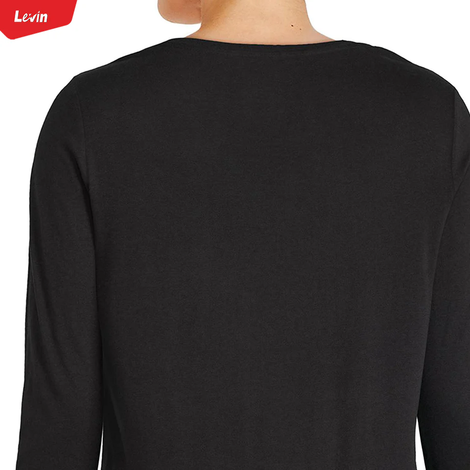Womens Long Sleeve Round Neck Cotton Blend T-shirt - Image 17