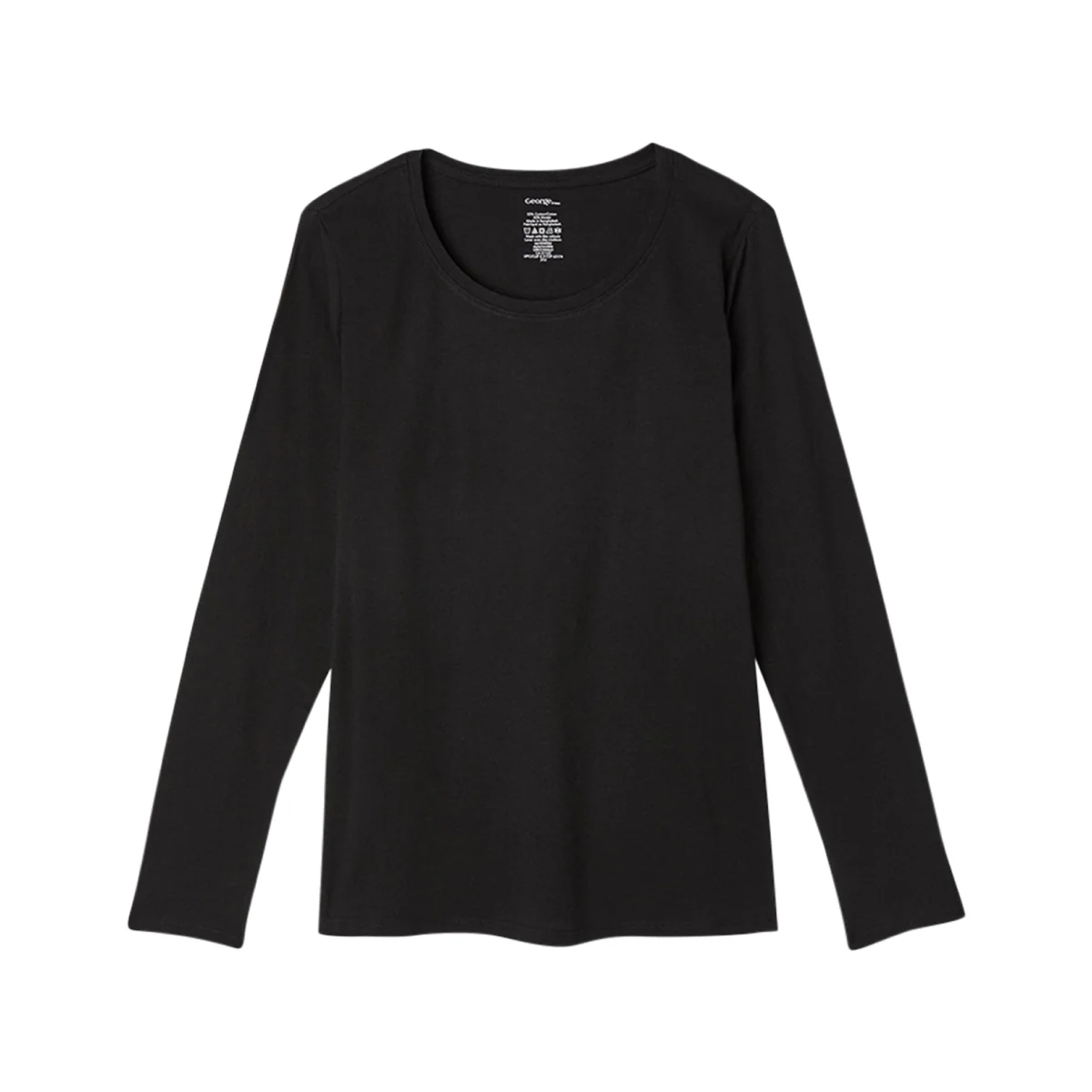 Womens Long Sleeve Round Neck Cotton Blend T-shirt - Image 6