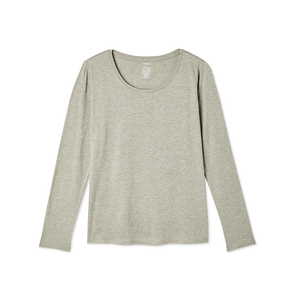 Womens Long Sleeve Round Neck Cotton Blend T-shirt - Image 8
