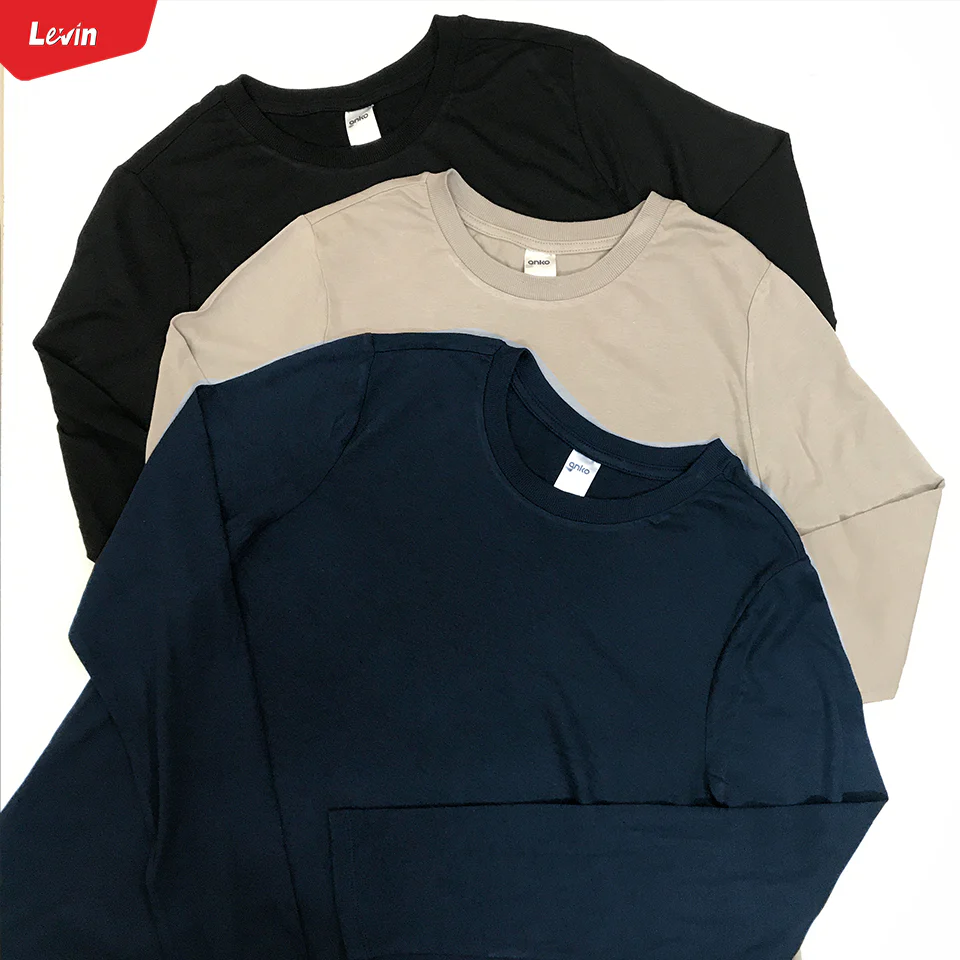 Womens Long Sleeve Round Neck Ribbed Neckline Cotton T Shirt - Image 10