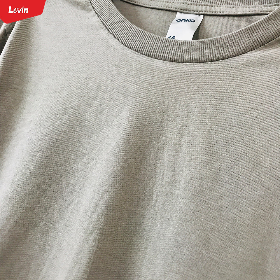 Womens Long Sleeve Round Neck Ribbed Neckline Cotton T Shirt - Image 15