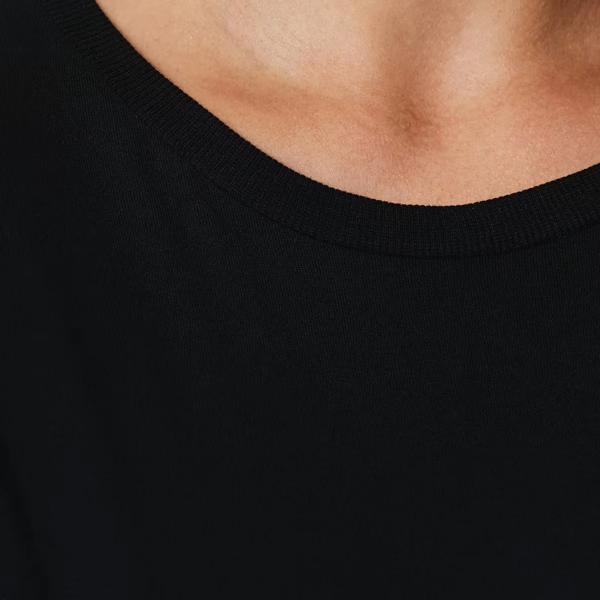Womens Long Sleeve Round Neck Ribbed Neckline Cotton T Shirt - Image 16