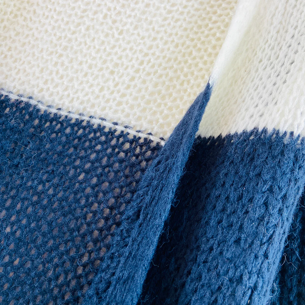 Womens Long Waffle Knit Open Cardigan - Image 9