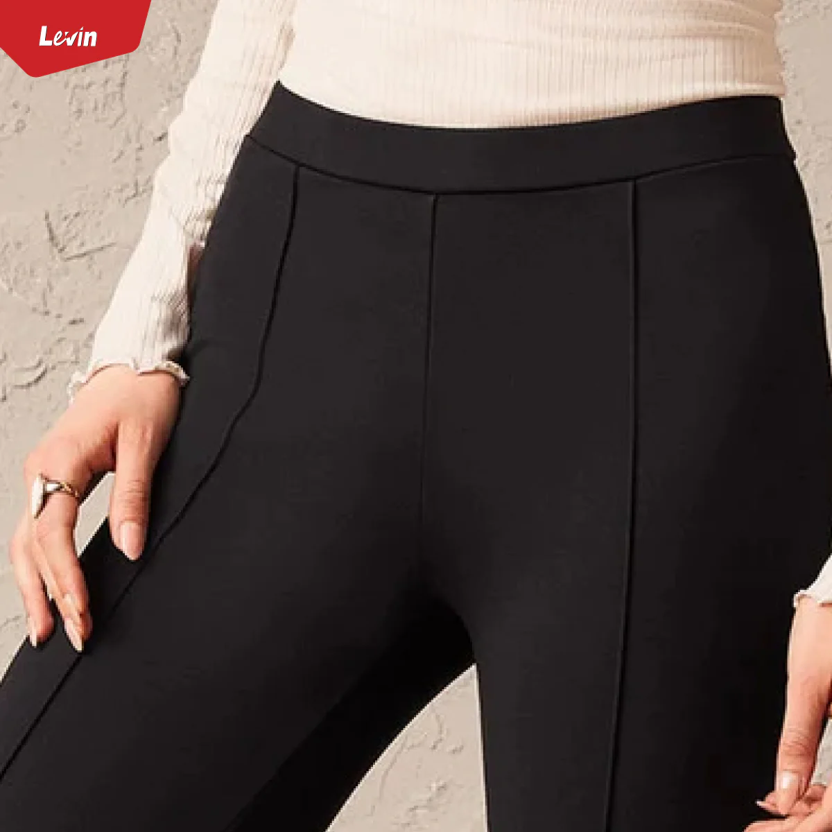 Womens Mid Rise Stretchy Ankle Length Jeggings - Image 4