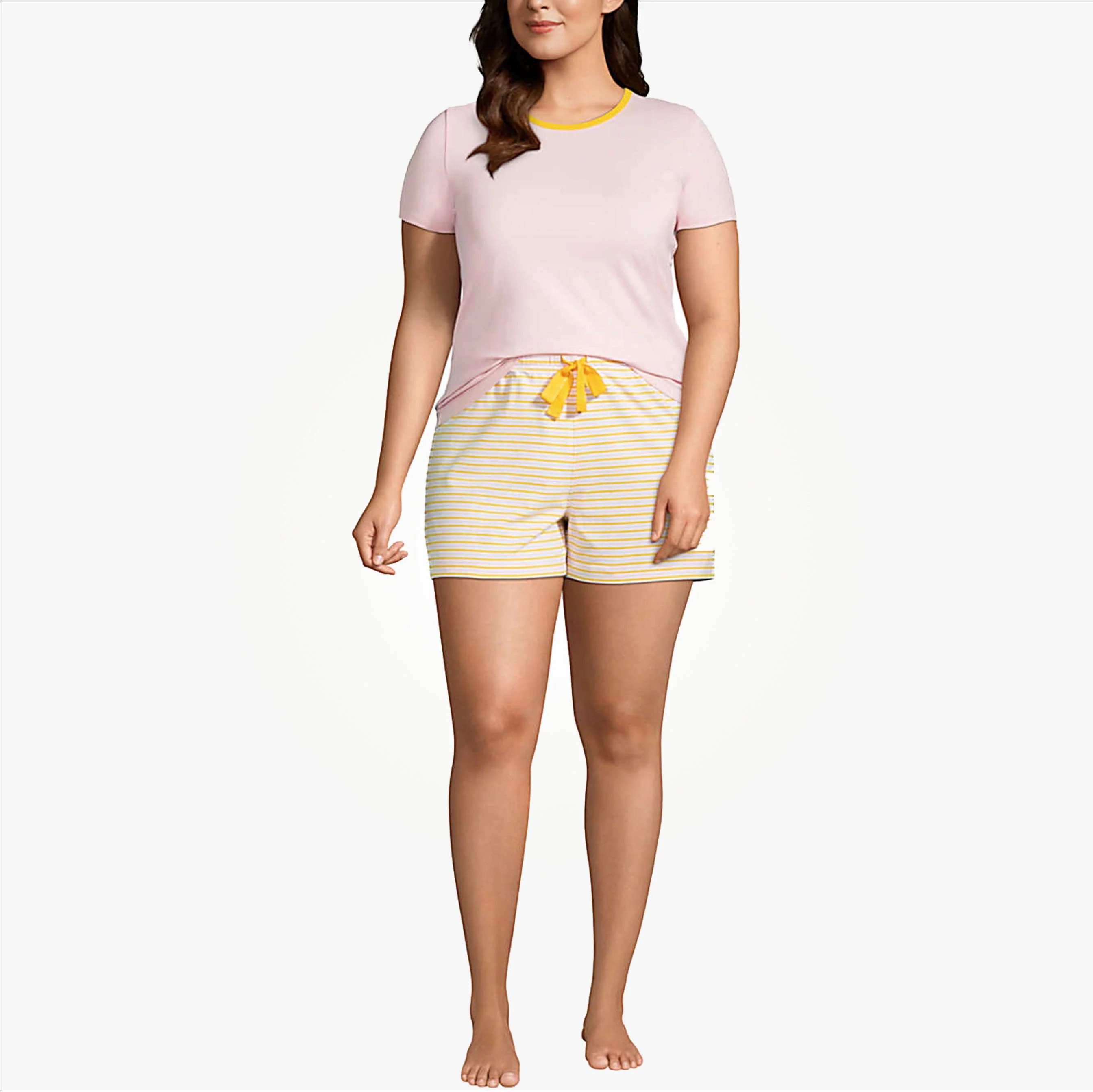 Womens Multicolor Plus Size Casual Summer Cotton Shorts - Image 10