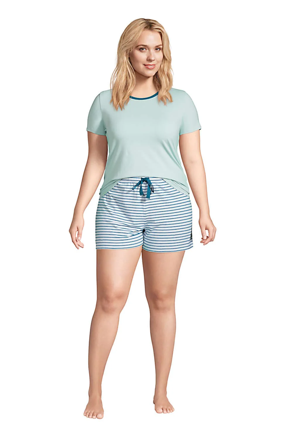 Womens Multicolor Plus Size Casual Summer Cotton Shorts - Image 7