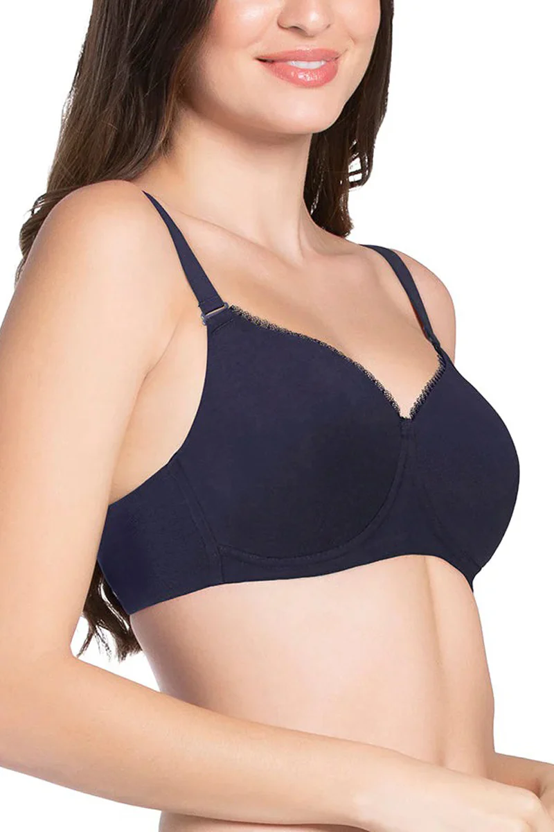 Womens Padded Non-Wired Cotton T-Shirt Bra - Image 10