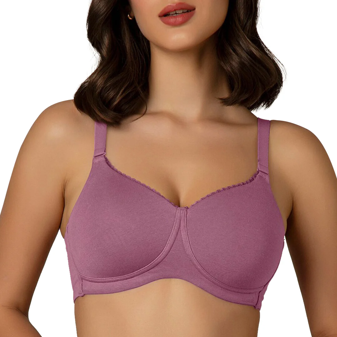 Womens Padded Non-Wired Cotton T-Shirt Bra - Image 15