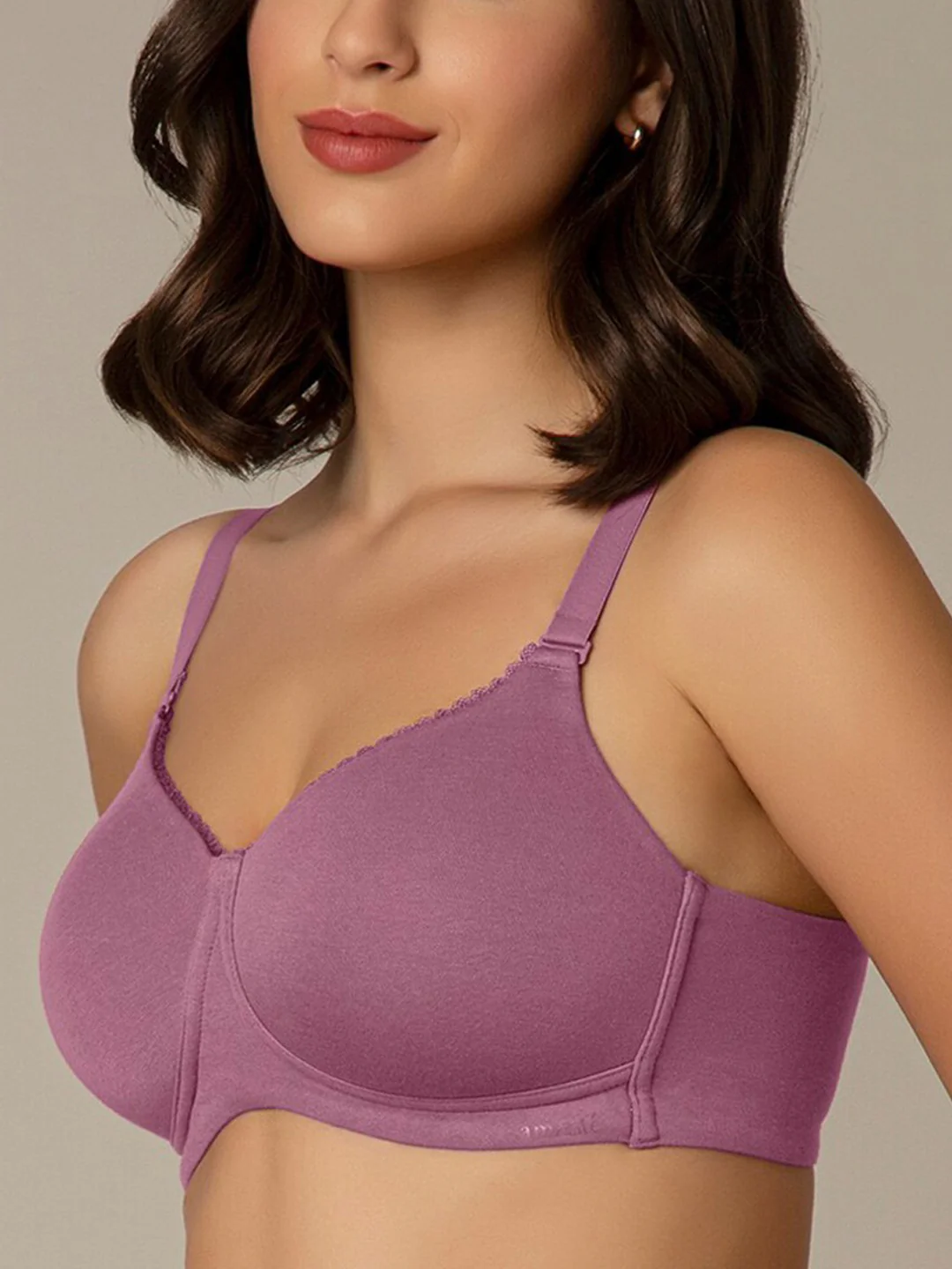 Womens Padded Non-Wired Cotton T-Shirt Bra - Image 2