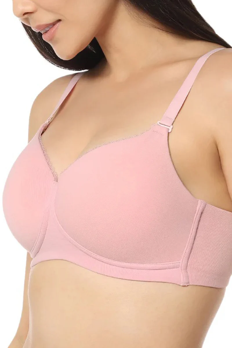 Womens Padded Non-Wired Cotton T-Shirt Bra - Image 3
