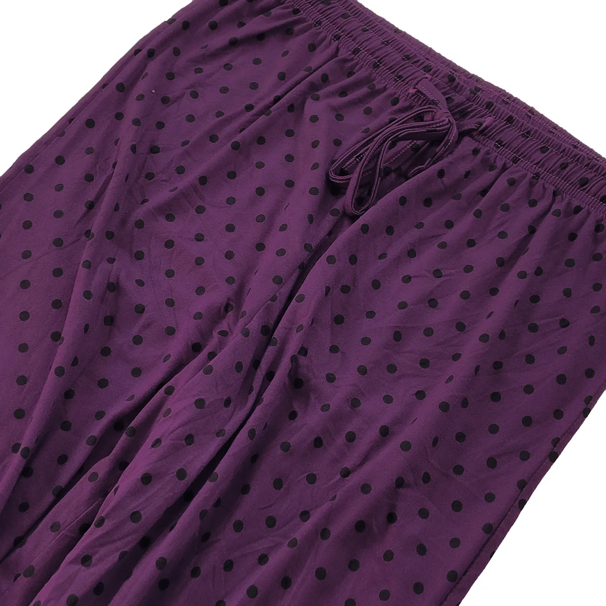 Womens Polka Dot Soft Stretch Lace Trim Sleepwear 3/4 Pajama Set - Image 11