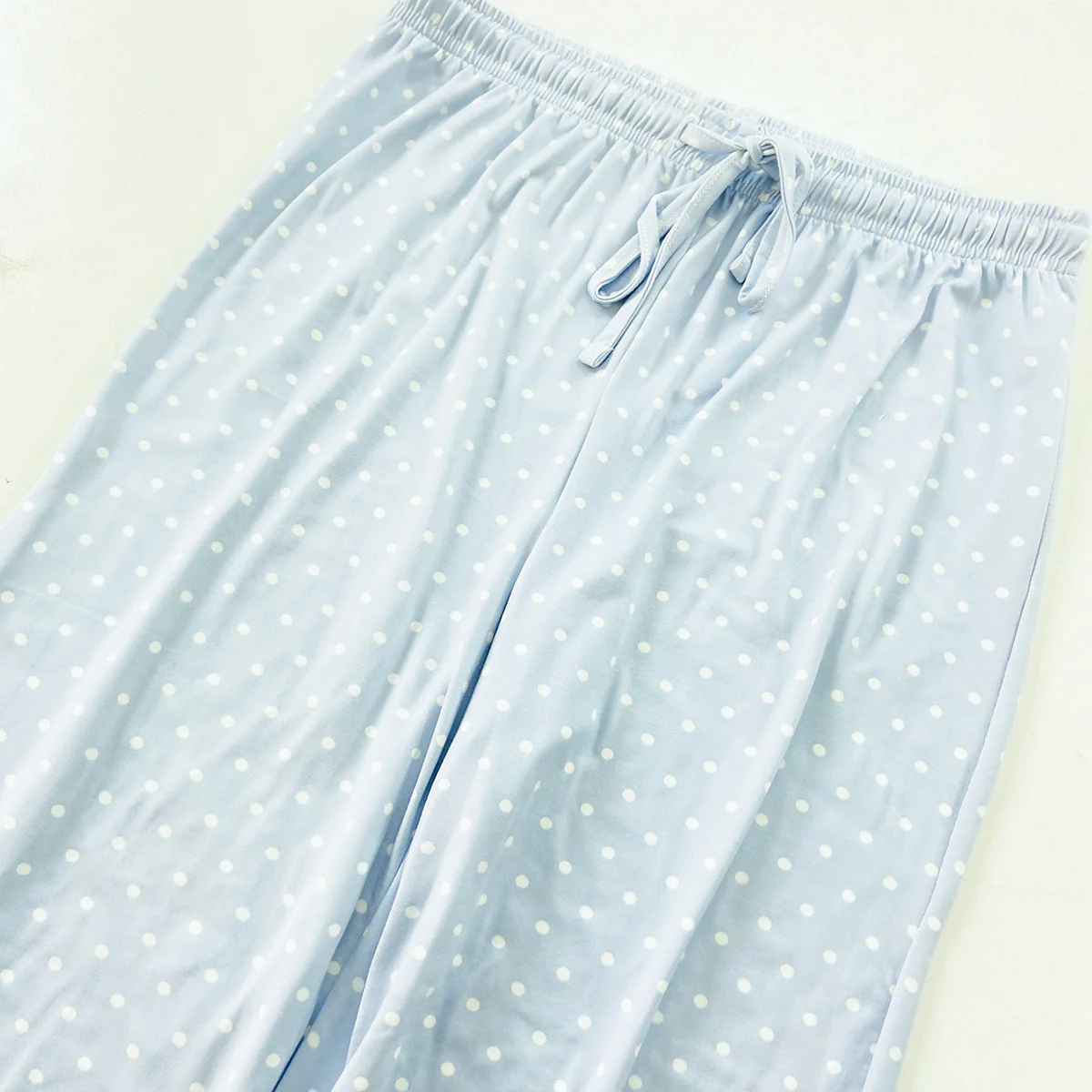 Womens Polka Dot Soft Stretch Lace Trim Sleepwear 3/4 Pajama Set - Image 9
