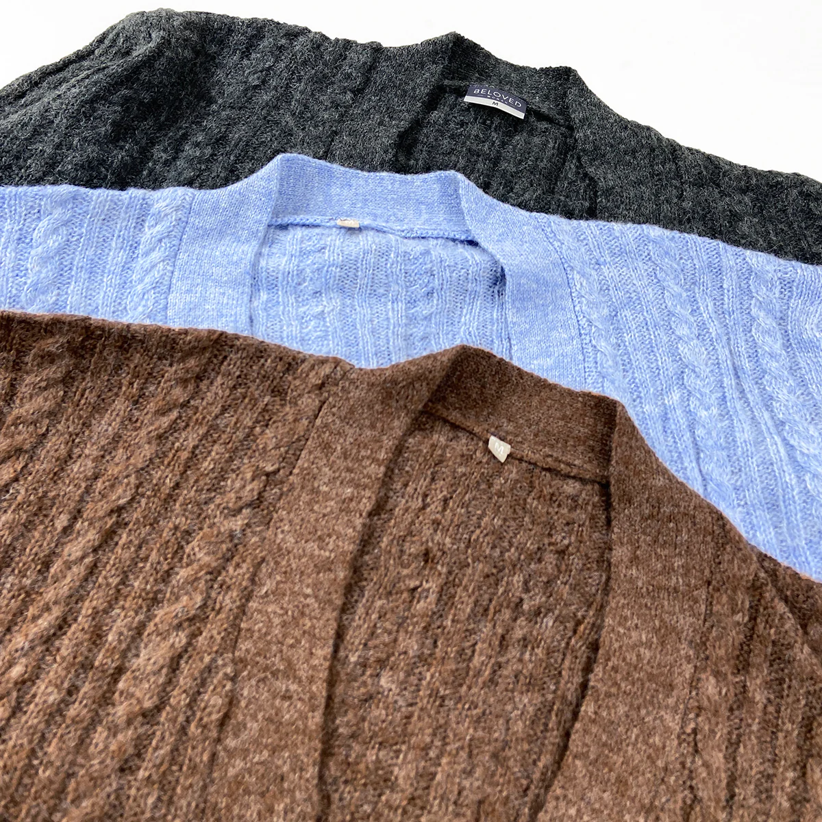 Womens Premium Wool Blend Long Soft Fuzzy Texture Cardigan - Image 10