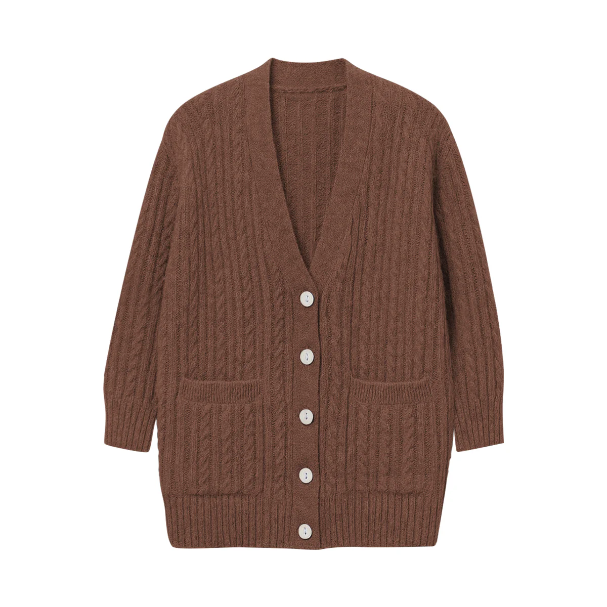 Womens Premium Wool Blend Long Soft Fuzzy Texture Cardigan - Image 14