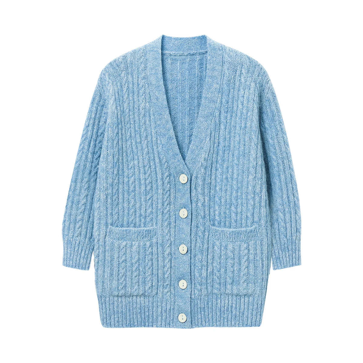 Womens Premium Wool Blend Long Soft Fuzzy Texture Cardigan - Image 16