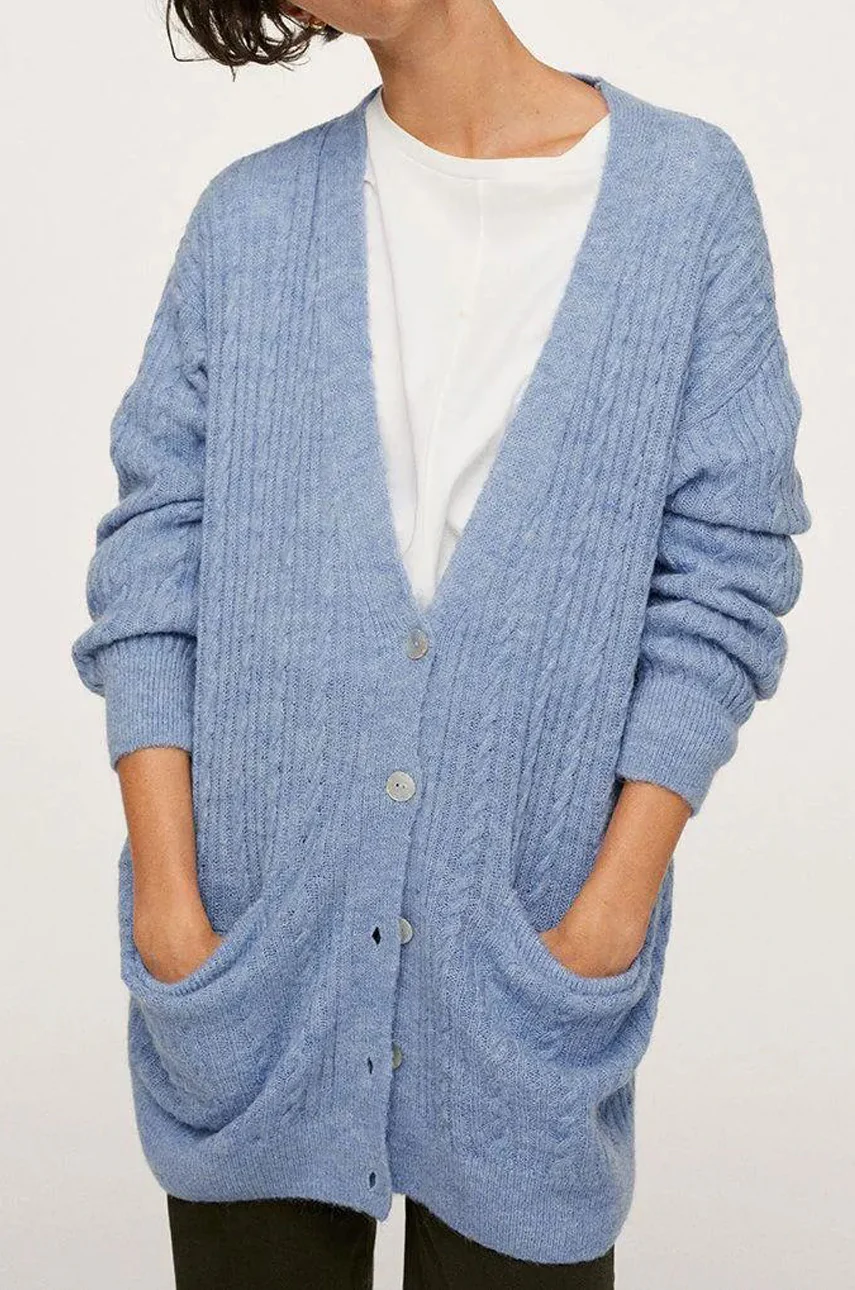 Womens Premium Wool Blend Long Soft Fuzzy Texture Cardigan - Image 6