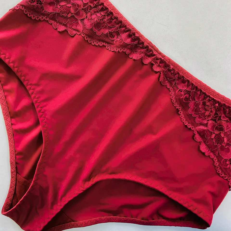 Womens Premium High Waisted Lace Full Back Cover Panty - Image 8