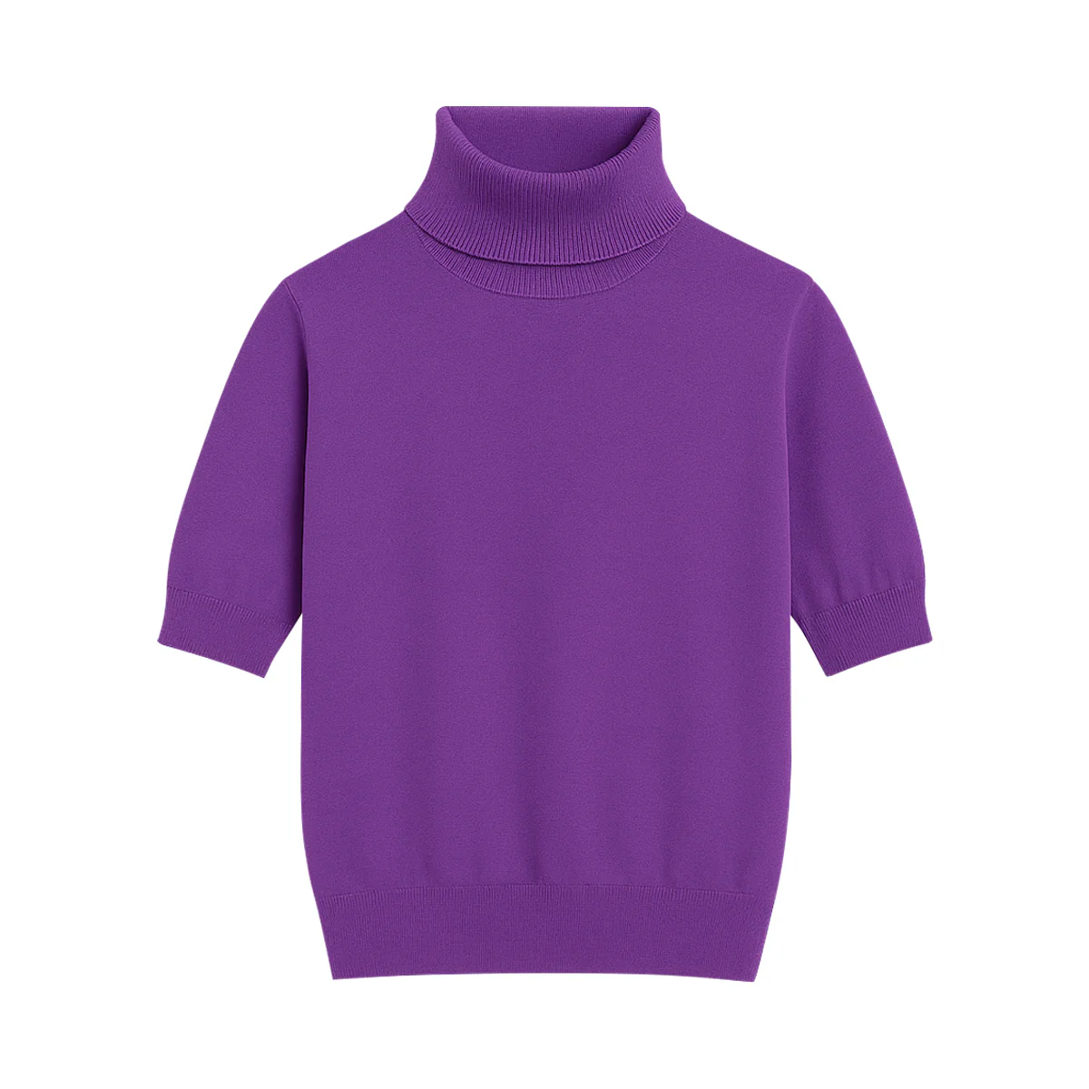 Womens Premium Knit Half Sleeve Turtleneck Sweater - Image 11