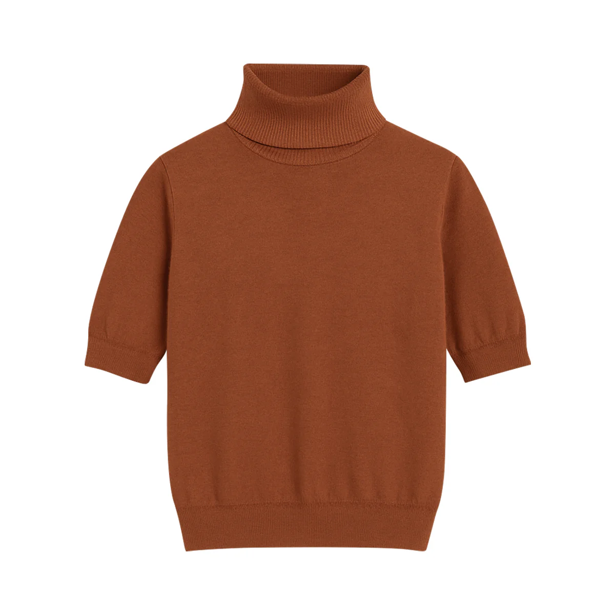 Womens Premium Knit Half Sleeve Turtleneck Sweater - Image 12