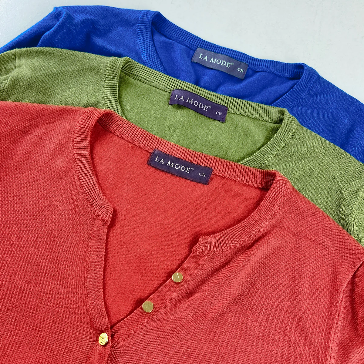 Womens Premium Long Sleeve Soft Knit Henley Sweater - Image 10