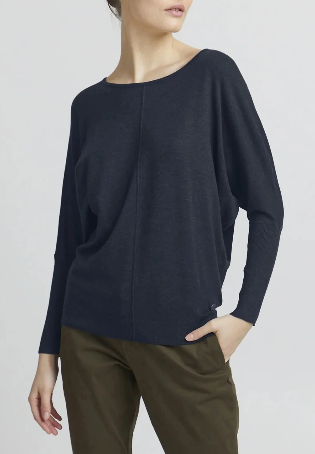 Womens Premium Soft Viscose Knit Crew Neck Sweater - Image 3