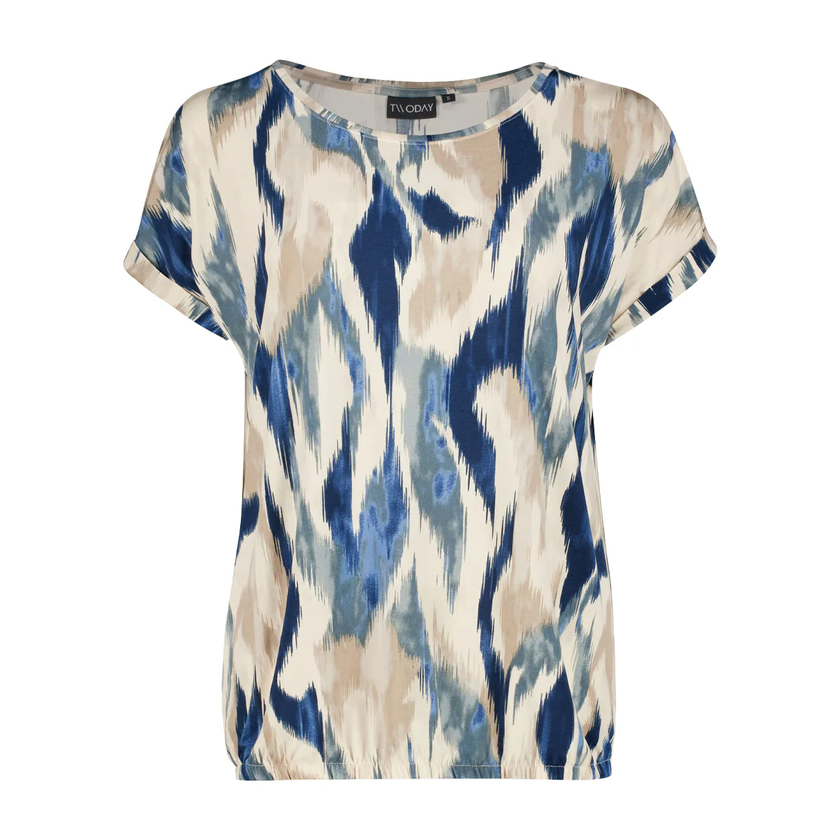 Womens Printed Short Sleeve Round Neck T-Shirt