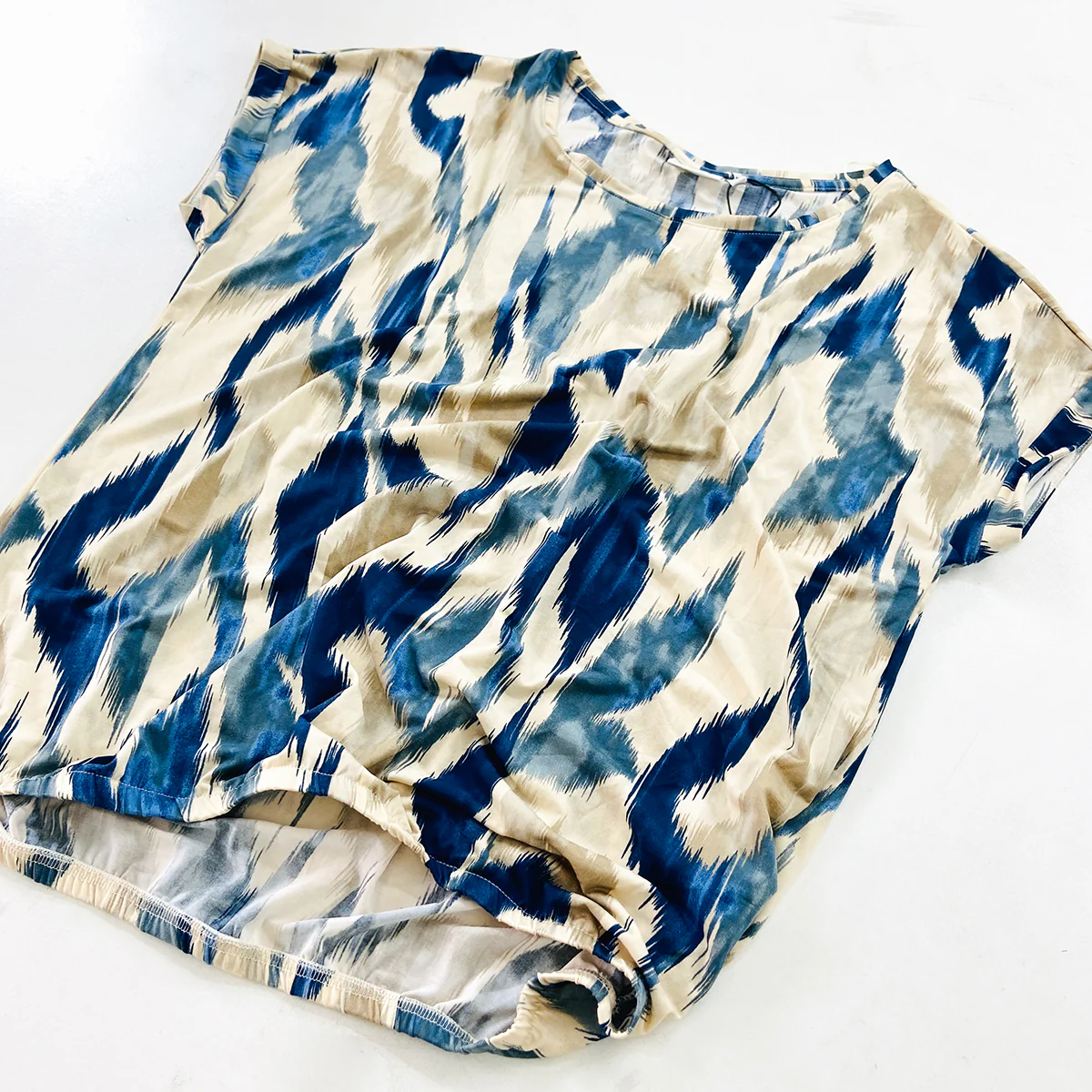 Womens Printed Short Sleeve Round Neck T-Shirt - Image 5