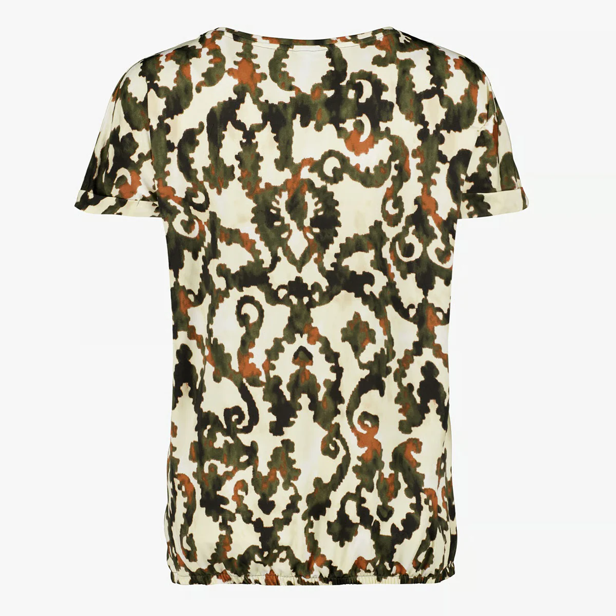 Womens Printed Short Sleeve Round Neck T-Shirt - Image 7