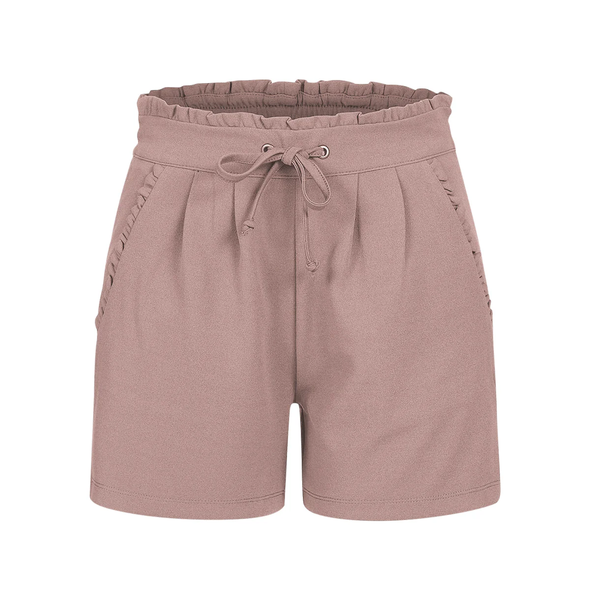 Womens Regular Fit Short Polyester Drawstring Shorts - Image 10