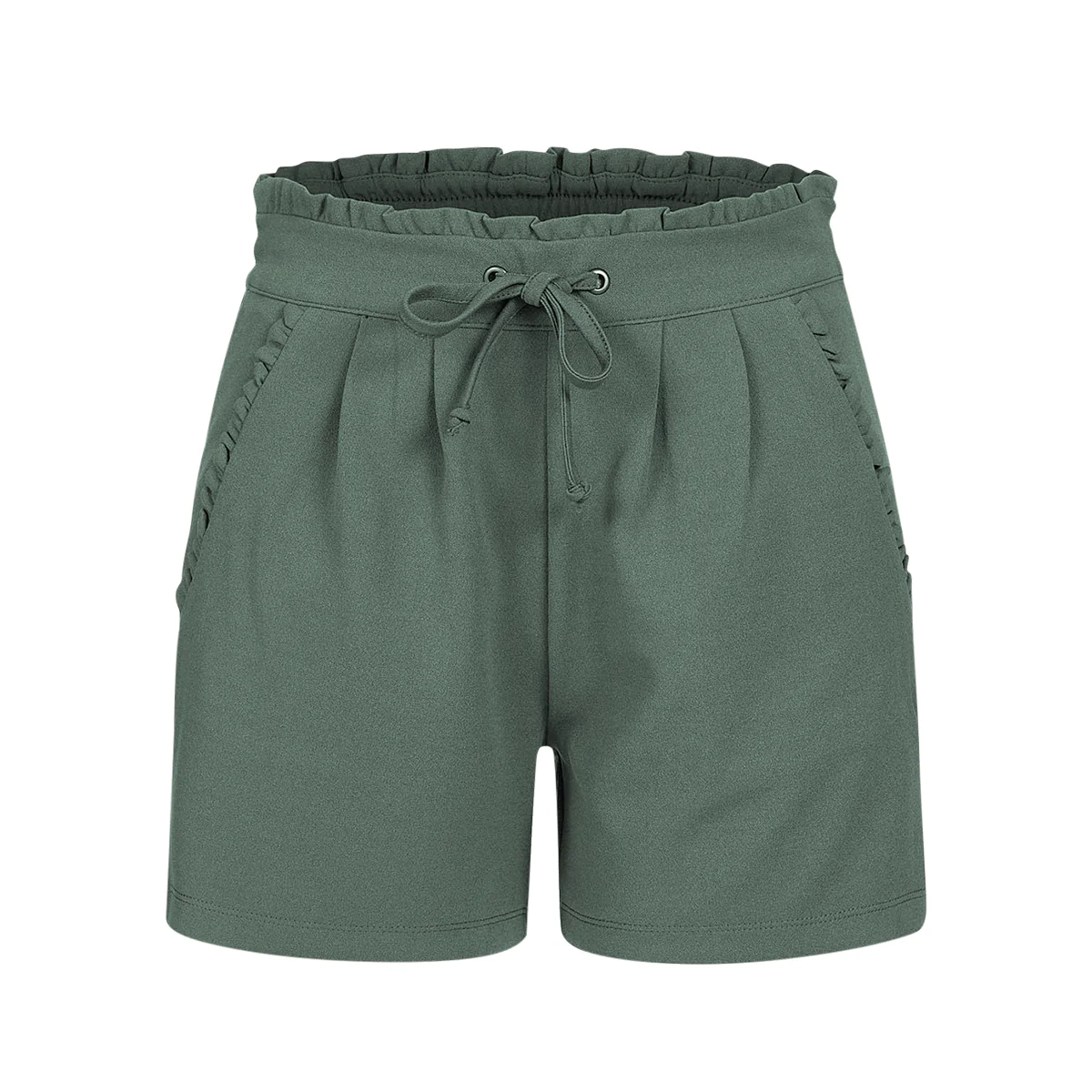Womens Regular Fit Short Polyester Drawstring Shorts - Image 12