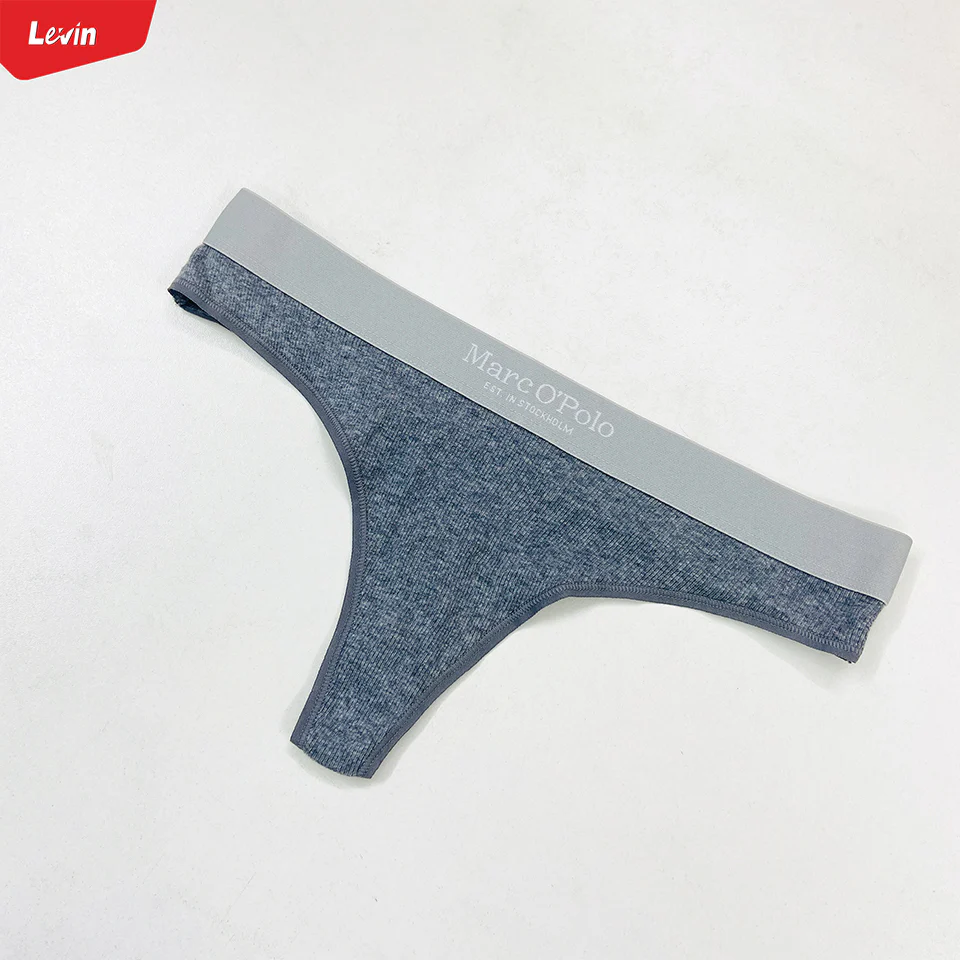 Womens Low Waist Ribbed Cotton Thong Panty - Image 17