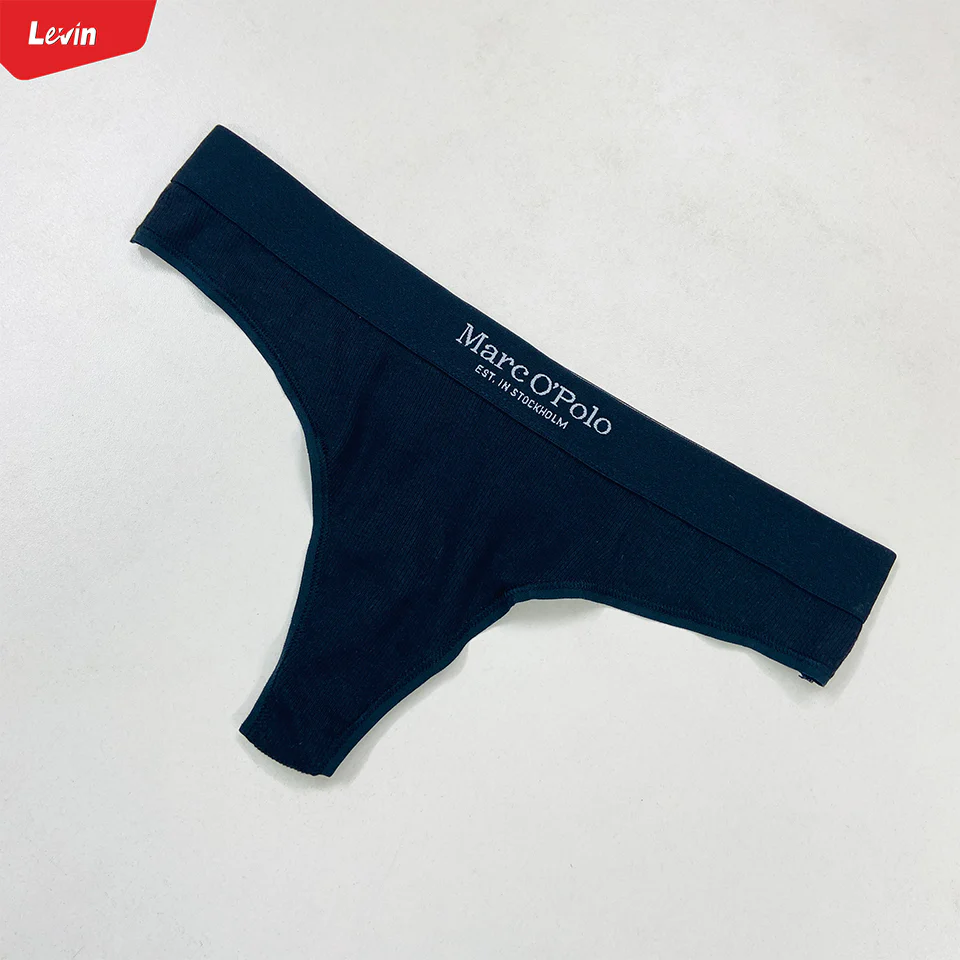 Womens Low Waist Ribbed Cotton Thong Panty - Image 18