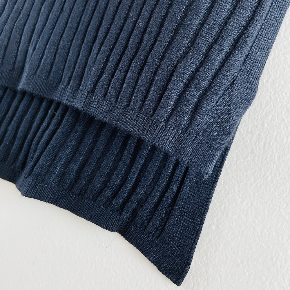 Womens Ribbed Funnel Neck Sleeveless Jumper - Image 11