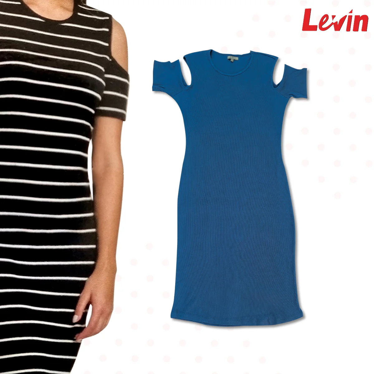 Women's Ribbed Slim Fit Crew Neck Mini length Body dress - Image 5