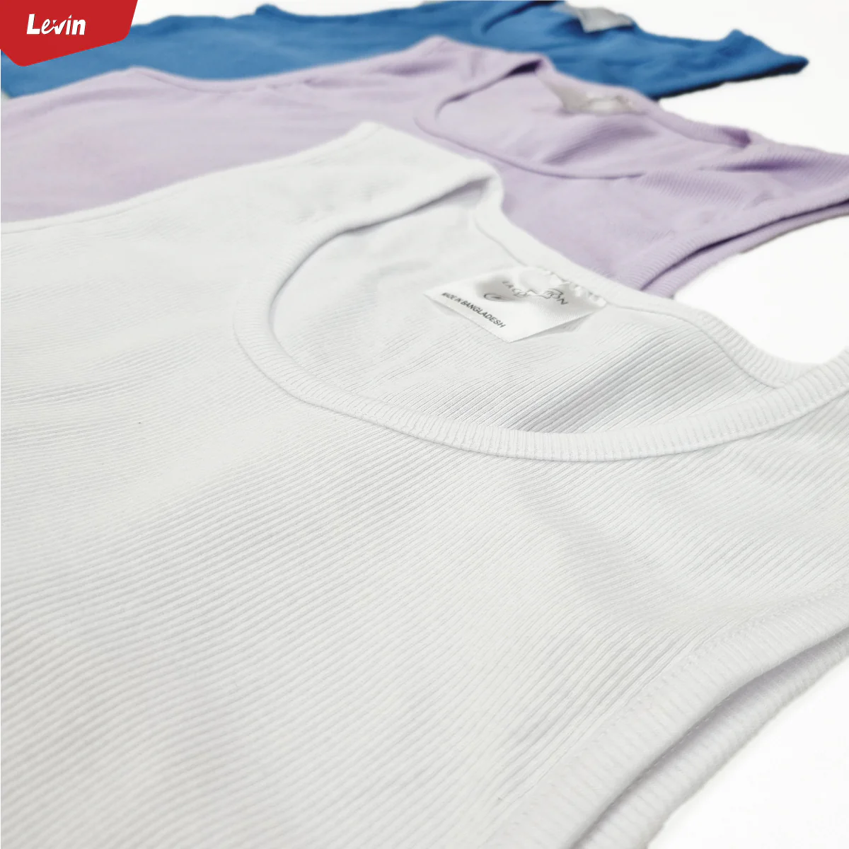 Women's Ribbed Stretch Cotton Tank Top - Image 3