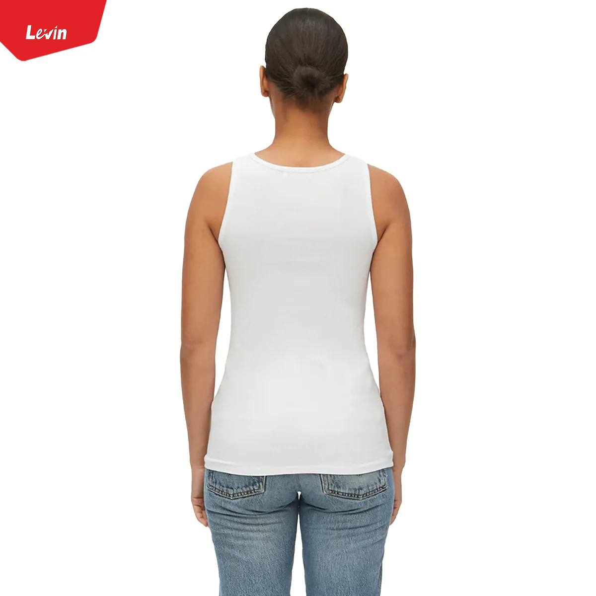 Women's Ribbed Stretch Cotton Tank Top - Image 6