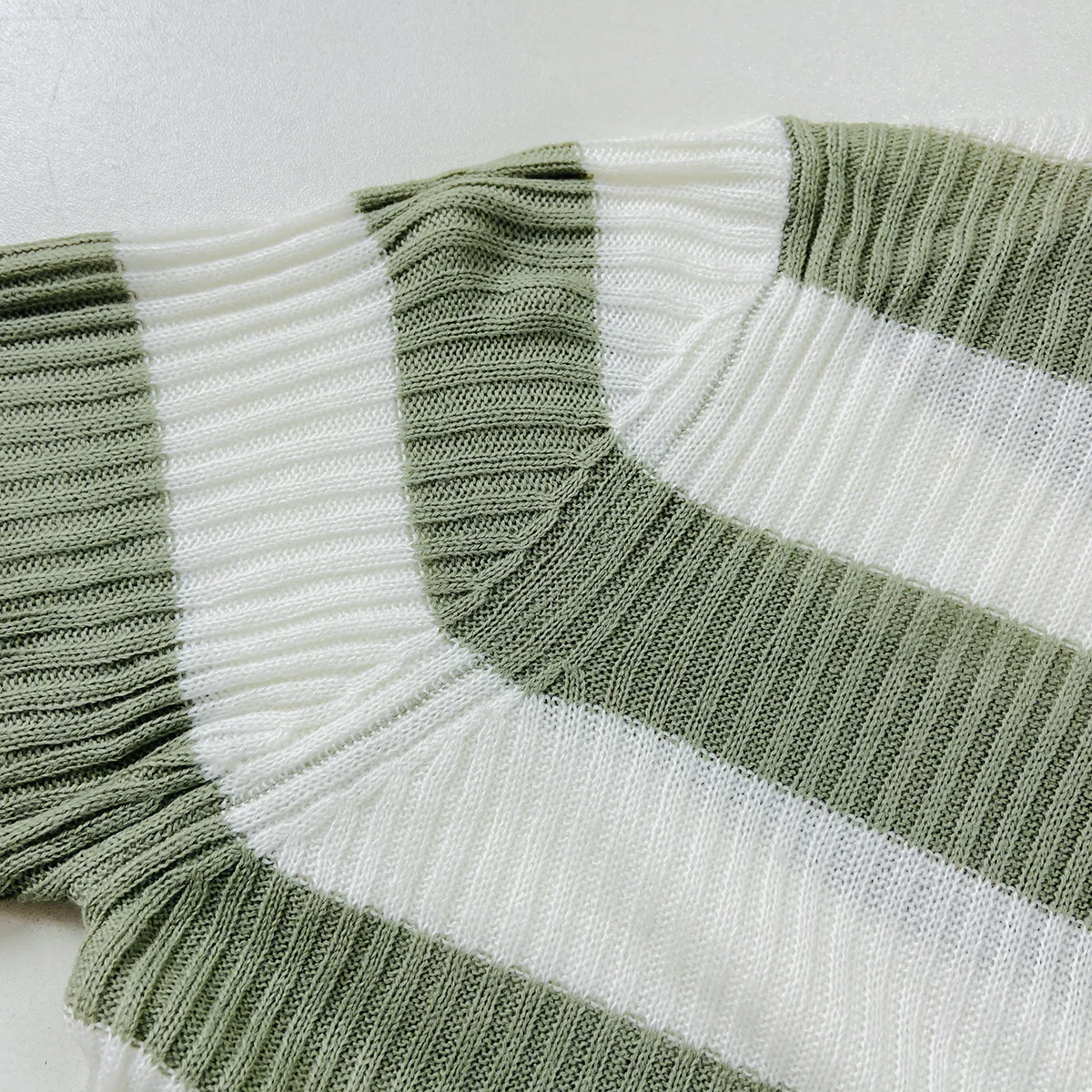 Womens Ribbed Striped Soft Knit Turtleneck Sweater - Image 10