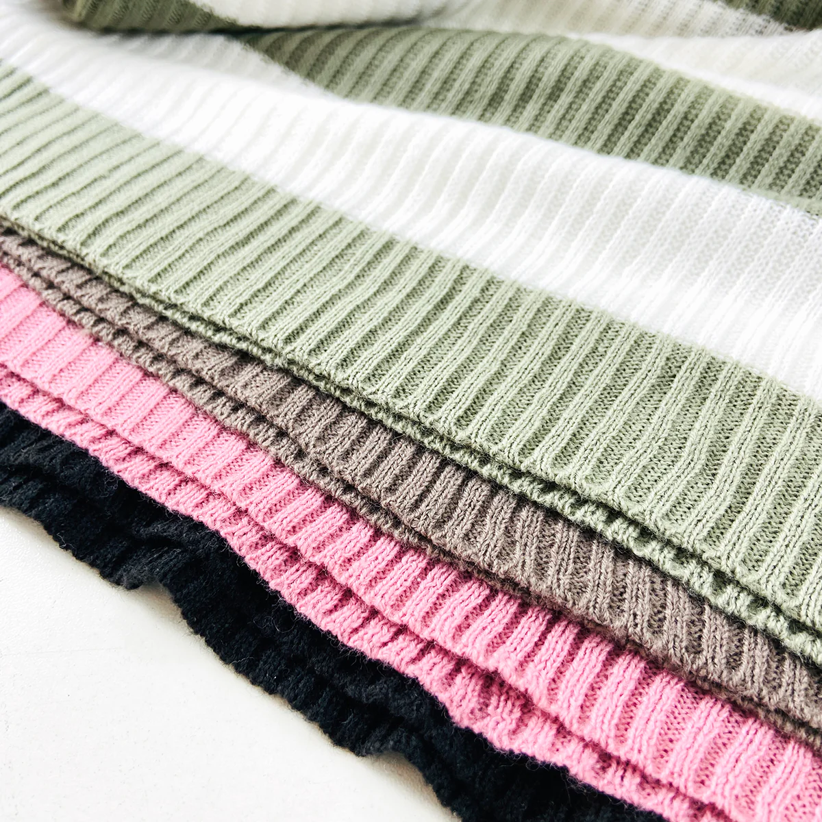 Womens Ribbed Striped Soft Knit Turtleneck Sweater - Image 6