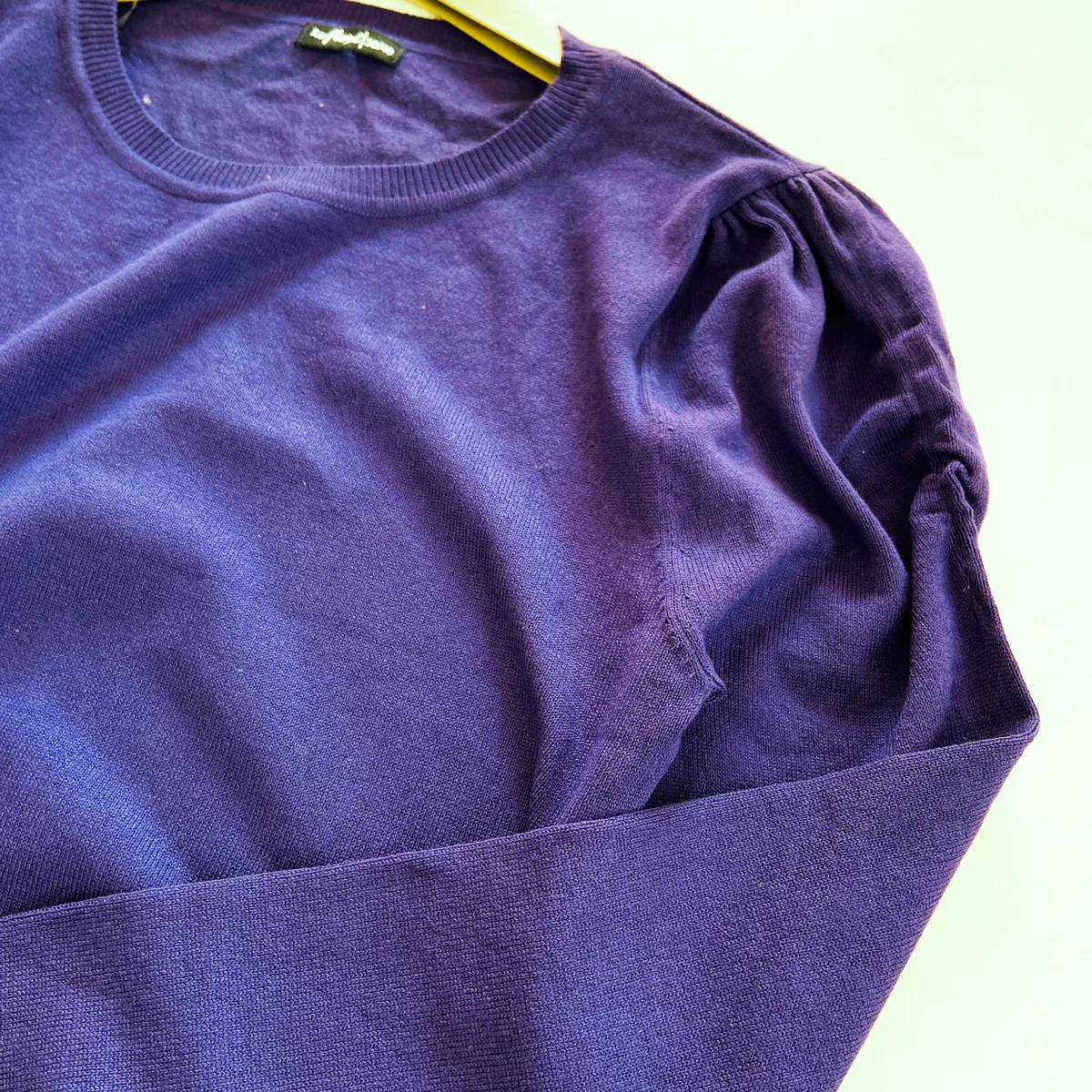 Womens Round Neck Ruffle Shoulder Knit Sweater Dress - Image 8