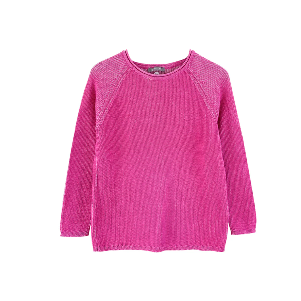 Womens Round Neck Waffle Knit Pullover Jumper Sweater - Image 9