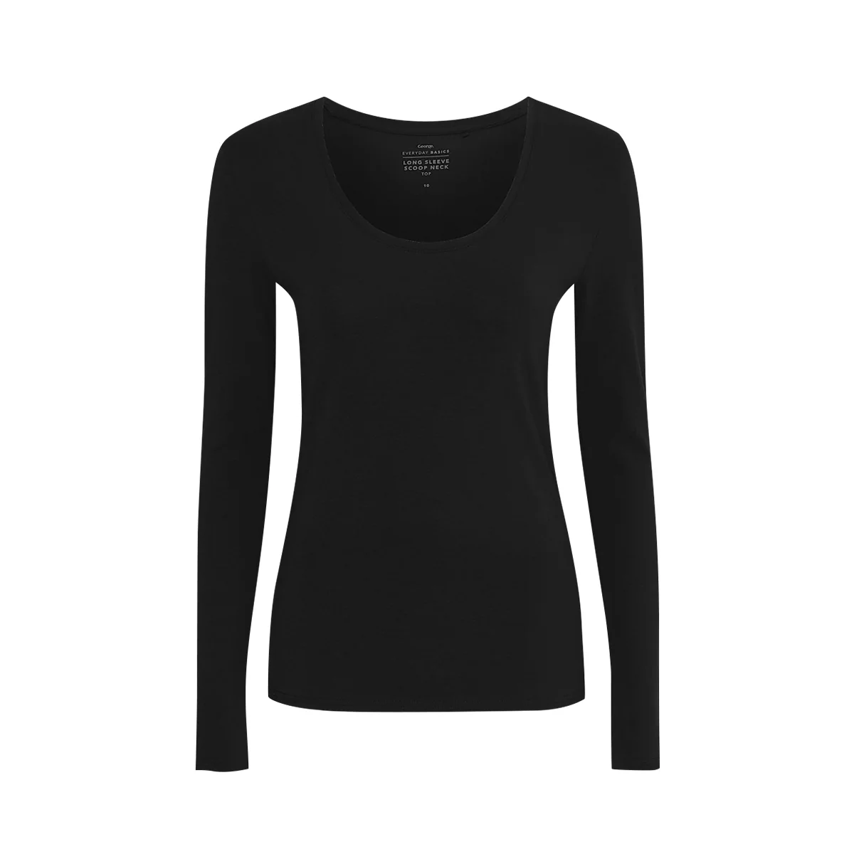 Womens Scoop Neck Long Sleeve Cotton Jersey T-Shirt - Image 17