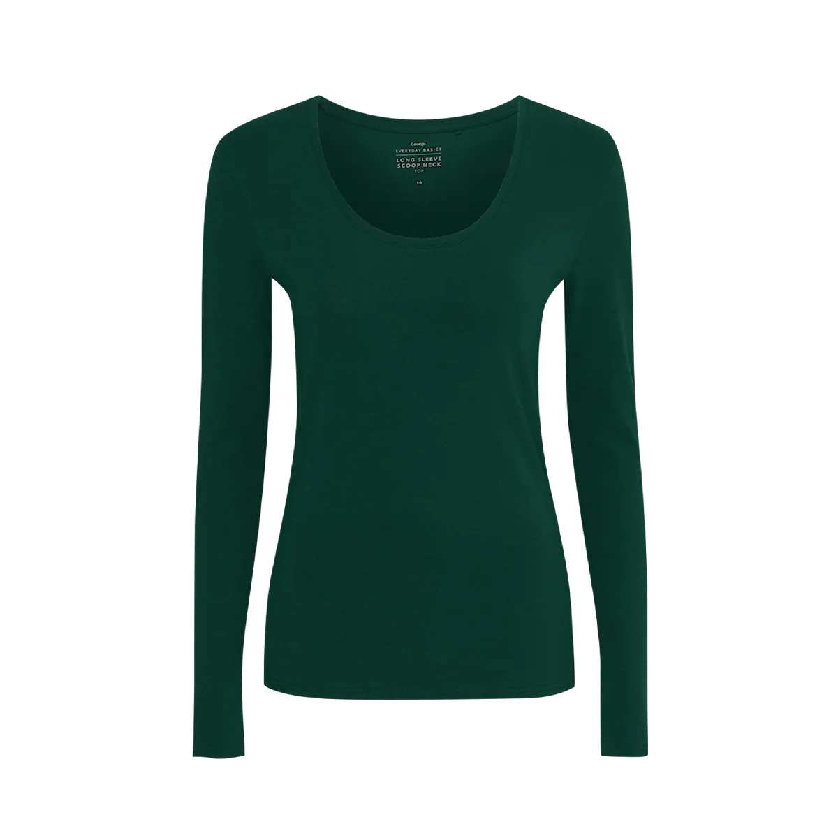 Womens Scoop Neck Long Sleeve Cotton Jersey T-Shirt - Image 18
